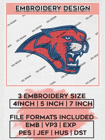 Houston Cougars Mascot Embroidery Designs, NCAA Logo Embroidery Files, NCAA Houston Cougars Logo, NCAA Embroidery Designs, Machine Embroidery Designs, Digital Download $6.99
