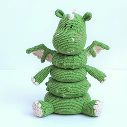Crochet pattern Dino quiet book
